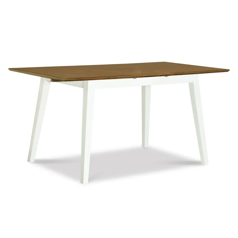 Dining Essentials - Mid-Century Modern Extension Table in Hickory and Shell