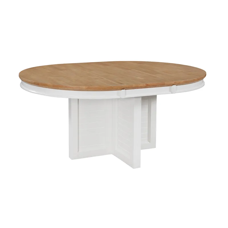 Sanibel Dining - Shell Extension Top w/ 30" Shell Base in Honey and White