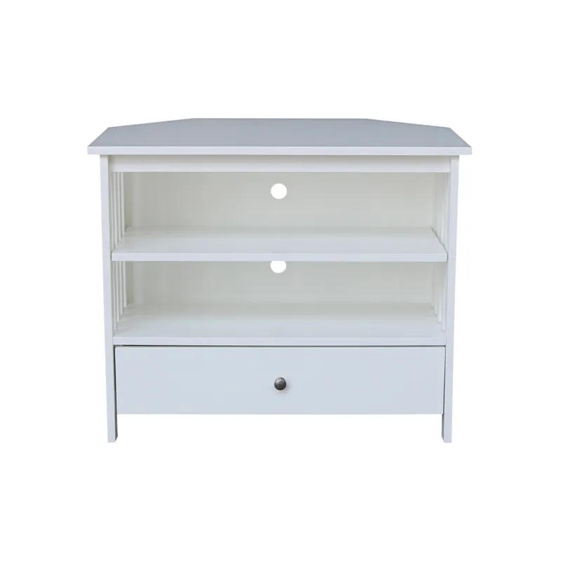 Destinations Collection - Mission Corner TV Stand Pure White