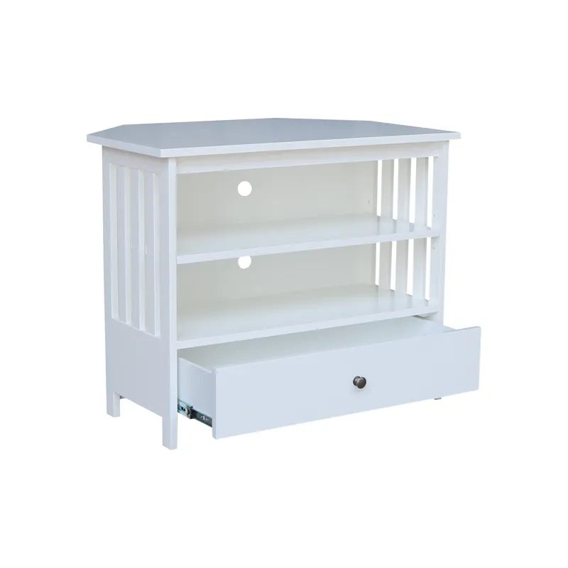 Destinations Collection - Mission Corner TV Stand Pure White