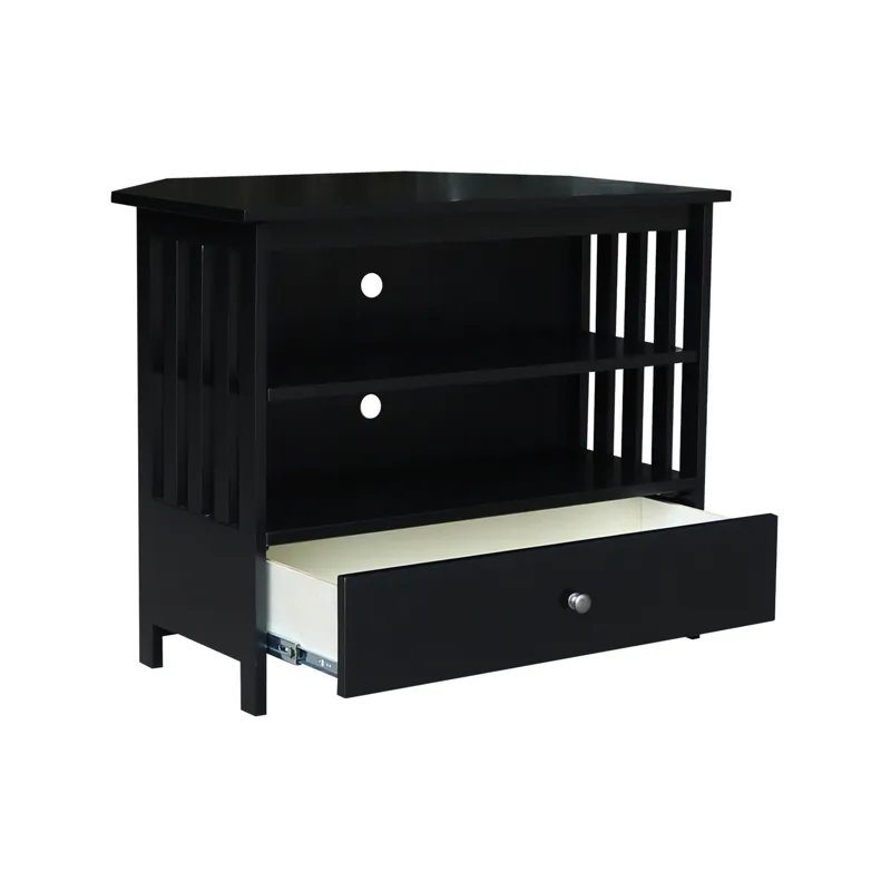 Destinations Collection - Mission Corner TV Stand in Black