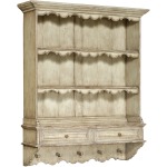 White Painted Hanging Shelves