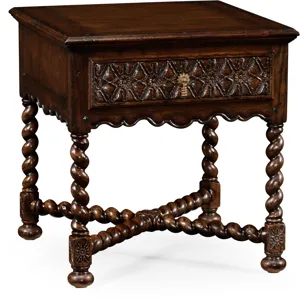 Dark Oak Square Side Table