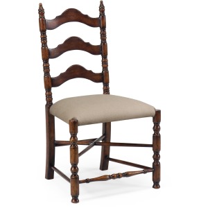 Oak Ladder Back Country Chair Side