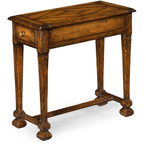 Narrow Figured Walnut Side Table