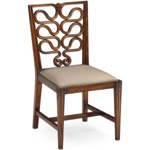 Serpentine Open Back Dining Chair Side