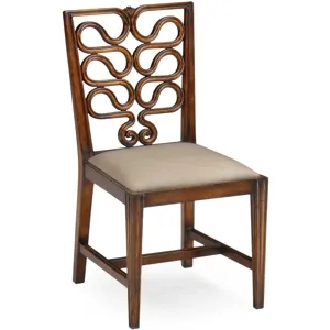 Serpentine Open Back Dining Chair Side
