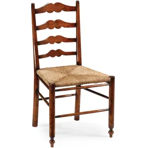 Ladder Back Country Chair With Rushed Seat