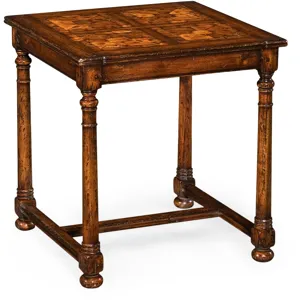 Square Oyster Parquet Side Table