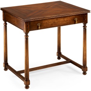 Rectangular Parquet Side Table with Drawer