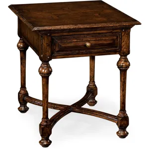Elizabethan Dark Oak Square Side Table