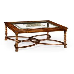 Square Oyster Eglomise Coffee Table 52"