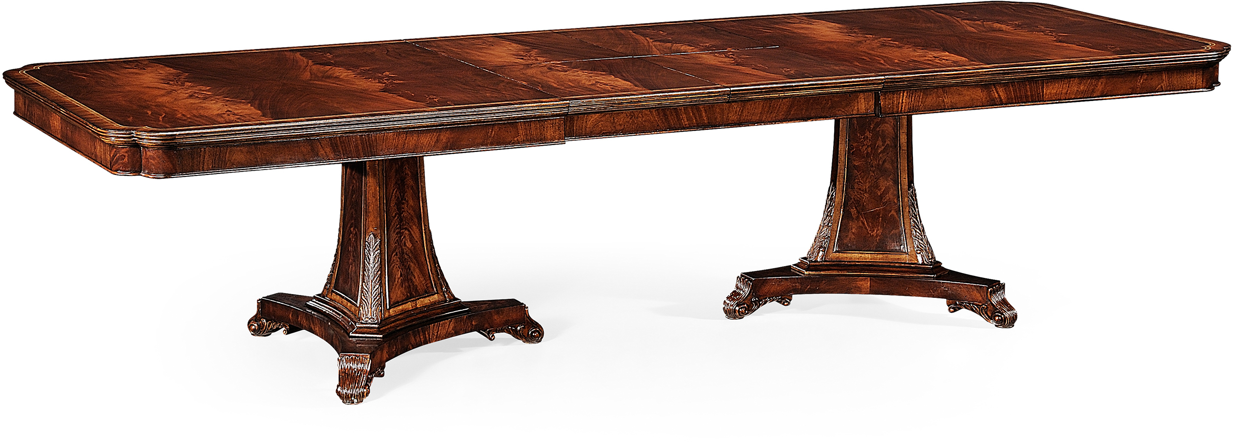 Curved Pedestal Extending Dining Table 493380 by Jonathan Charles at TownHouse Galleries