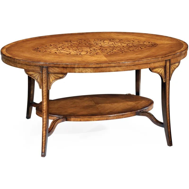 Marquetry Inlaid Satinwood Coffee Table