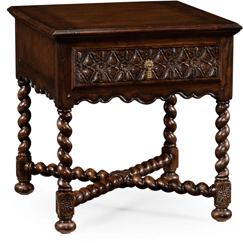 Dark Oak Square Side Table