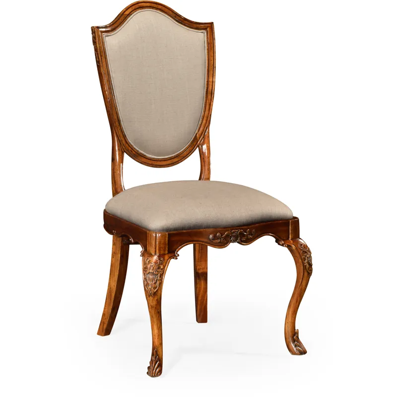 Upholstered Shield Back Chair Side