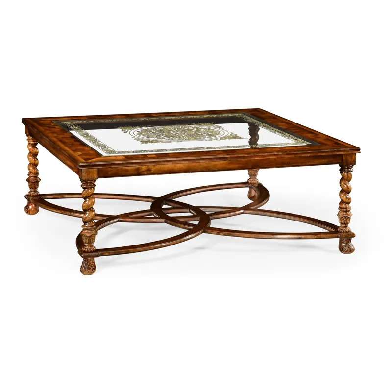 Square Oyster Eglomise Coffee Table 52"