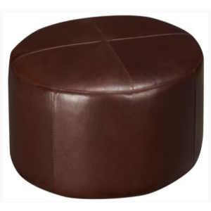 Cologne Round Leather Cocktail Ottoman