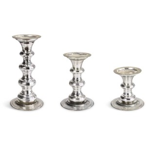 Set of 3 Mercury Glass Candleholder (Grad. Sizes)