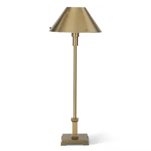 30 Inch Slender Gold Metal Table Lamp