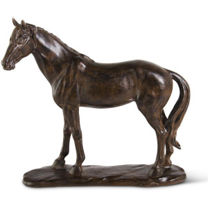 13.5" Brown Resin Horse
