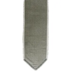 72 Inch Green &amp; Tan Diamond Pattern Wool Blend Table Runner