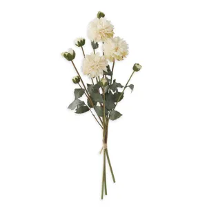 23" Cream Faux Dried Dahlia Bundle