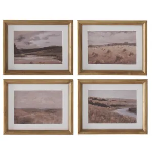 Assorted 11 Inch Gold Framed Landscape Prints 