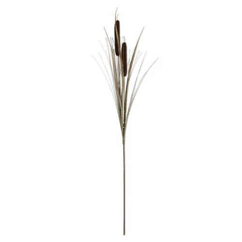43" Dark Brown Double Cattail Stem
