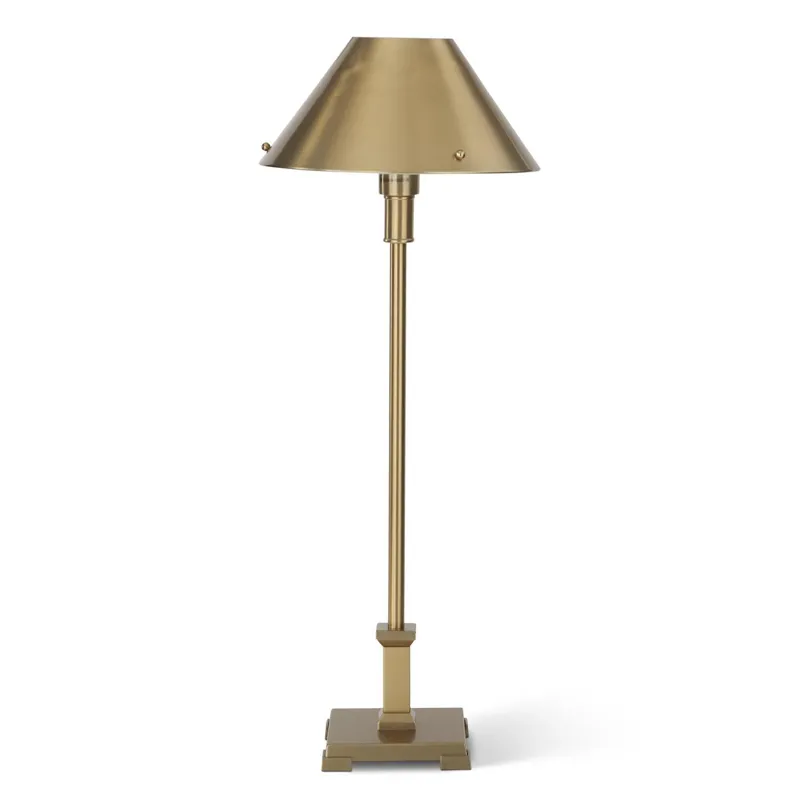 30 Inch Slender Gold Metal Table Lamp