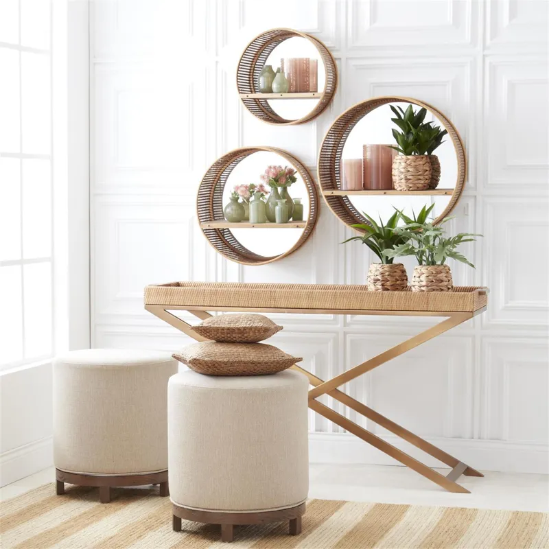 Zeus Natural Swivel Stool w/Coastal Wood Base