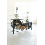 Iron and Glass Circles Console