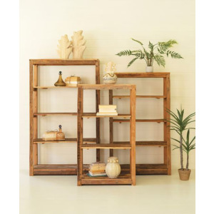 Recycled Wood Shelving Units - Set of 3