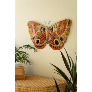 Painted Metal Butterfly Wall Art