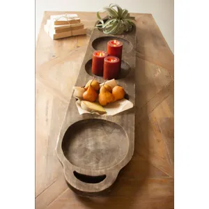 Dark Brown Giant Wood Tray