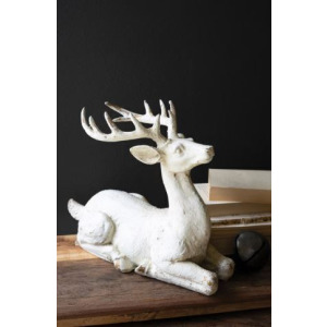 Resting Faux Concrete Deer
