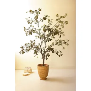 Artificial Crepe Myrtle Tree in a Black Plastic Pot