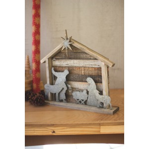 Wood & Metal Nativity