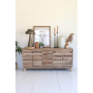 Wooden Chest with Four Doors and Four Drawers