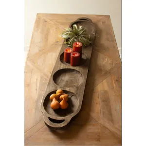 Dark Brown Giant Wood Tray