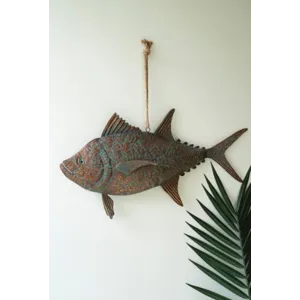 Patina Copper Finish Hanging Tuna
