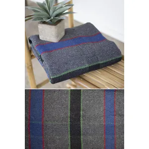 Grey w/Multi Colored Cotton Universal Blanket