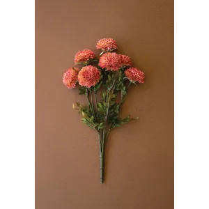 Bundle of 7 Artificial Blush Ball Dahlias