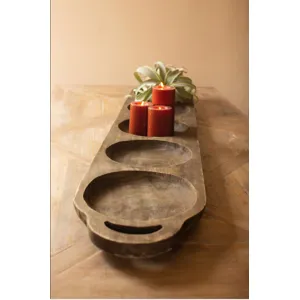 Dark Brown Giant Wood Tray