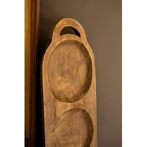 Dark Brown Giant Wood Tray