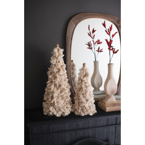 Cotton Tassel Christmas Trees - Set of 2