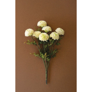 Bundle of 7 Artificial White Ball Dahlias