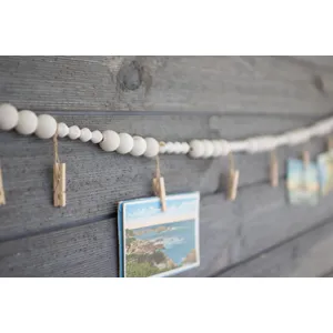 Wooden Garland w/ Clothes Pin