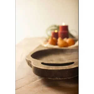 Dark Brown Giant Wood Tray