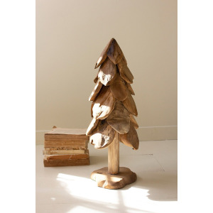 Rustic Teak Christmas Tree / Small